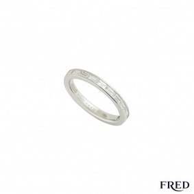Fred Platinum Diamond Half Eternity Ring 0.55ct G+/VS+